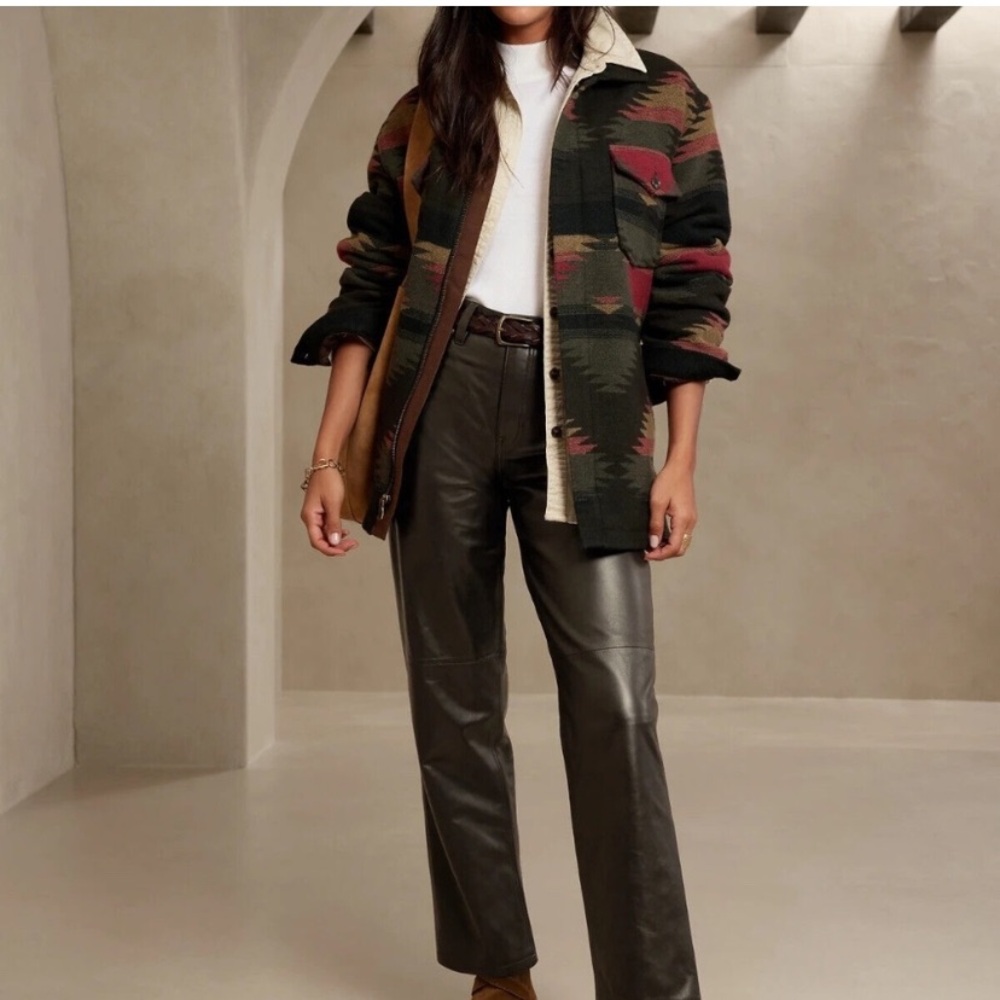Banana Republic Vintage Y2K Leather Pants Size 12
